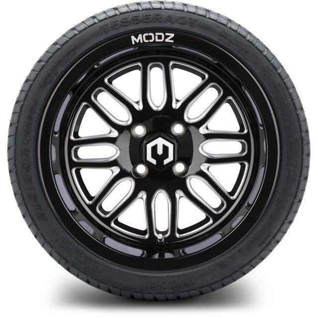 14" MODZ Mayhem Glossy Black - Tire and Wheel Combo
