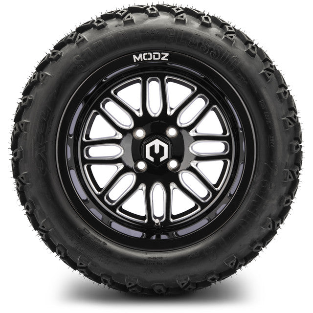 14" MODZ Mayhem Glossy Black - Tire and Wheel Combo