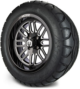 14" MODZ Mayhem Glossy Black - Tire and Wheel Combo
