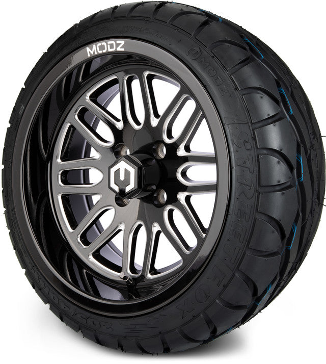 14" MODZ Mayhem Glossy Black - Tire and Wheel Combo