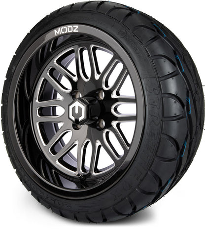 14" MODZ Mayhem Glossy Black - Tire and Wheel Combo
