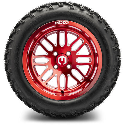14" MODZ Mayhem Brushed Red - Tire and Wheel Combo