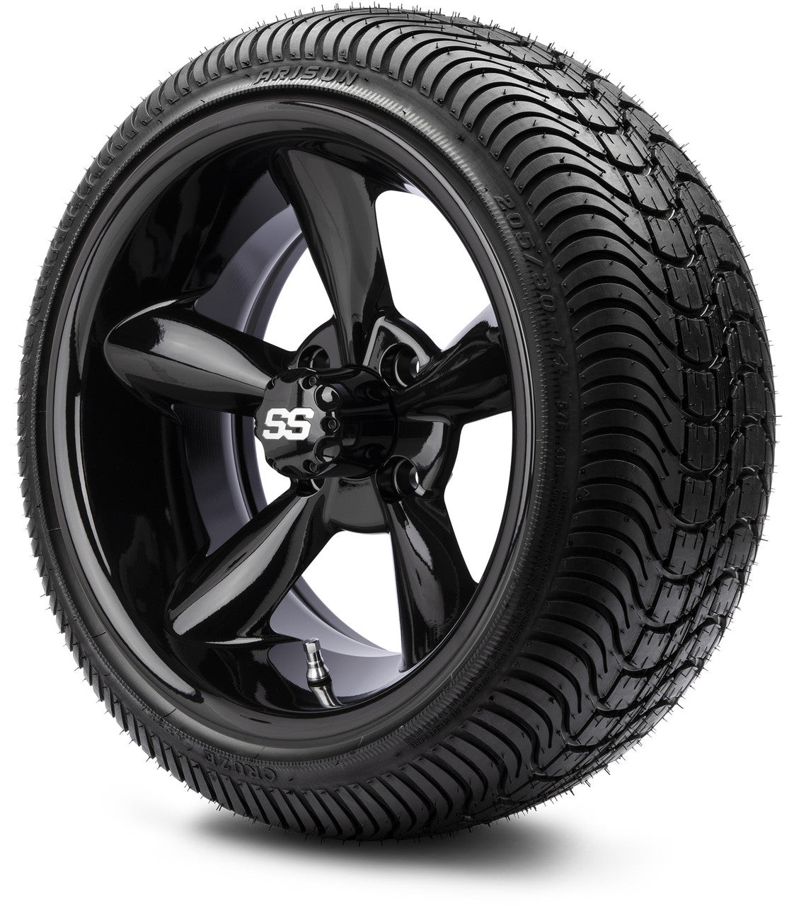14" MODZ Godfather Glossy Black - Tire and Wheel Combo