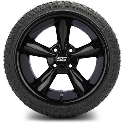 14" MODZ Godfather Glossy Black - Tire and Wheel Combo