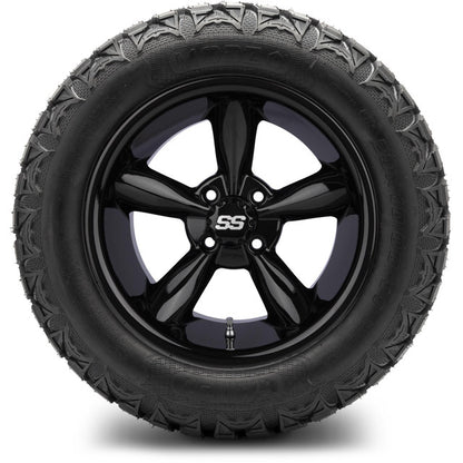 14" MODZ Godfather Glossy Black - Tire and Wheel Combo