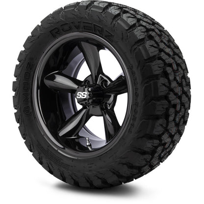 14" MODZ Godfather Glossy Black - Tire and Wheel Combo