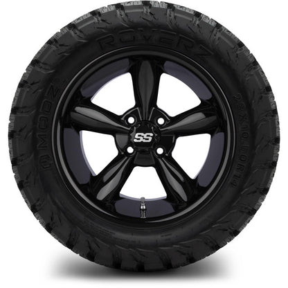 14" MODZ Godfather Glossy Black - Tire and Wheel Combo