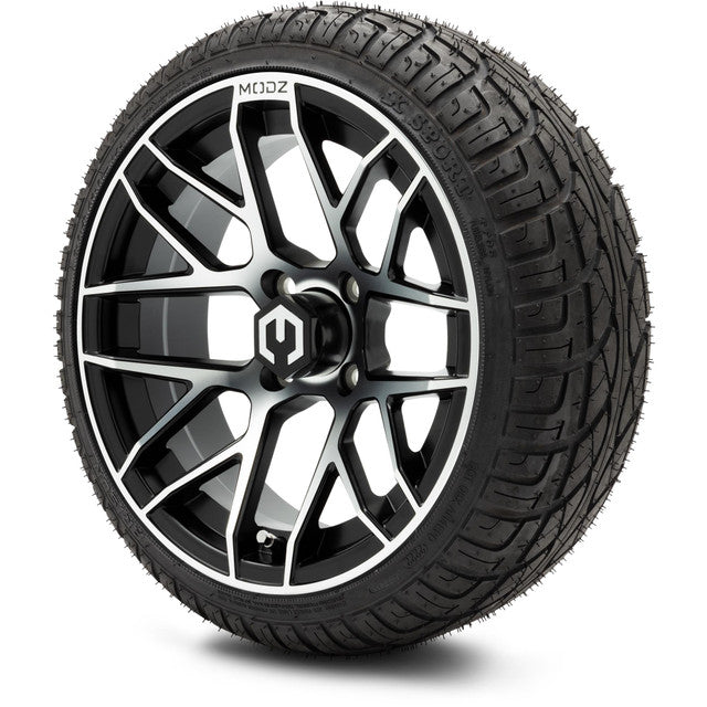 14" MODZ Matrix Machined Black - Tire and Wheel Combo