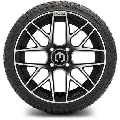 14" MODZ Matrix Machined Black - Tire and Wheel Combo