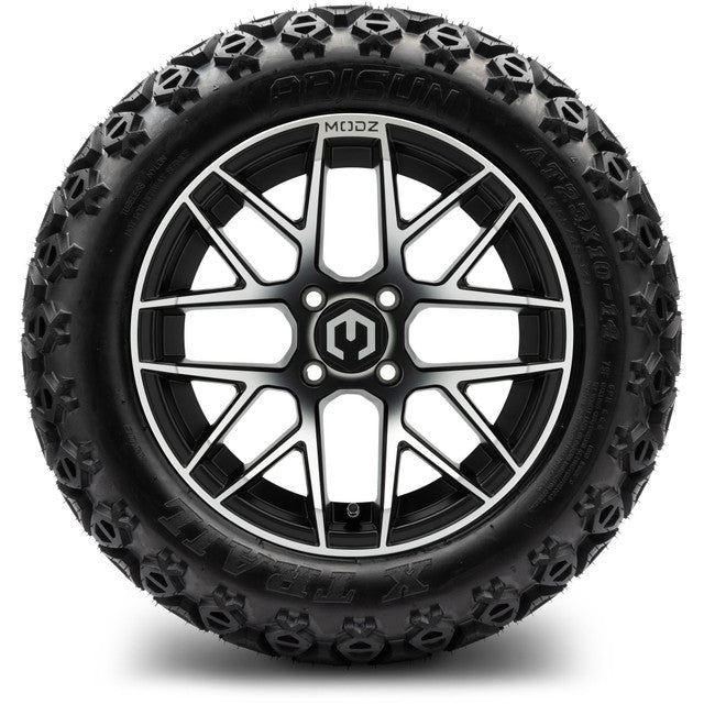 14" MODZ Matrix Machined Black - Tire and Wheel Combo