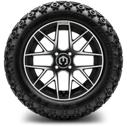 14" MODZ Matrix Machined Black - Tire and Wheel Combo