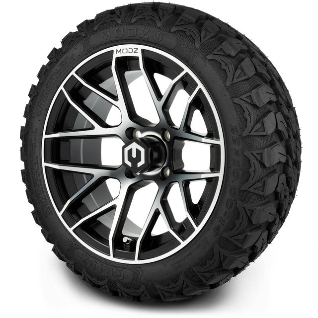 14" MODZ Matrix Machined Black - Tire and Wheel Combo