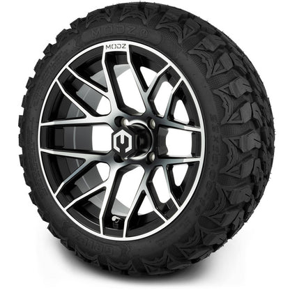 14" MODZ Matrix Machined Black - Tire and Wheel Combo