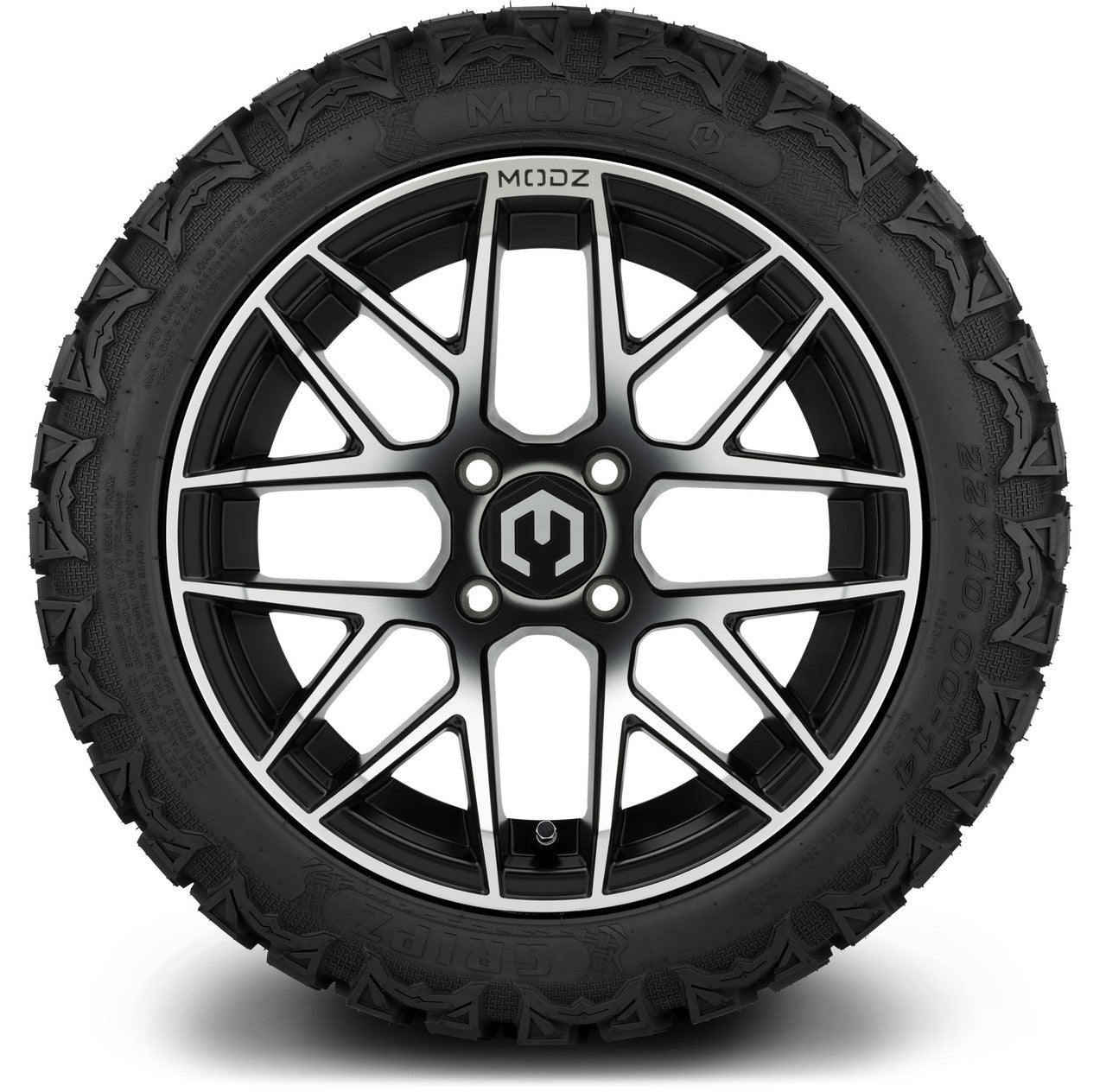 14" MODZ Matrix Machined Black - Tire and Wheel Combo