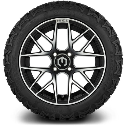 14" MODZ Matrix Machined Black - Tire and Wheel Combo