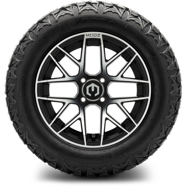 14" MODZ Matrix Machined Black - Tire and Wheel Combo