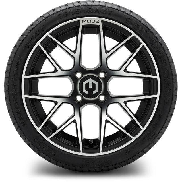 14" MODZ Matrix Machined Black - Tire and Wheel Combo
