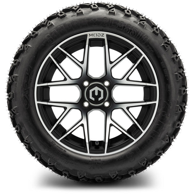 14" MODZ Matrix Machined Black - Tire and Wheel Combo