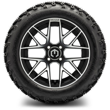 14" MODZ Matrix Machined Black - Tire and Wheel Combo