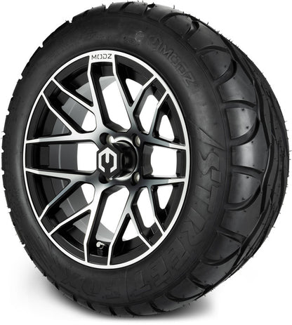 14" MODZ Matrix Machined Black - Tire and Wheel Combo