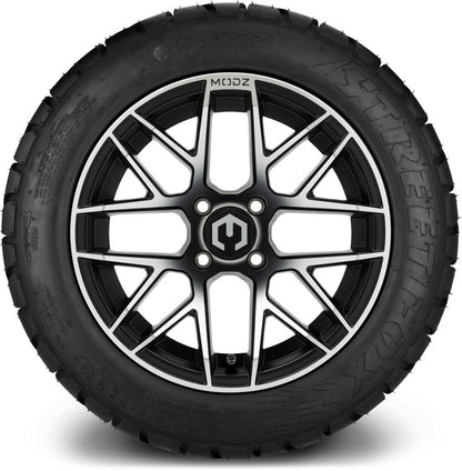 14" MODZ Matrix Machined Black - Tire and Wheel Combo