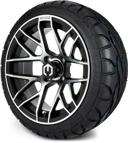 14" MODZ Matrix Machined Black - Tire and Wheel Combo