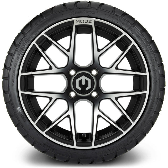 14" MODZ Matrix Machined Black - Tire and Wheel Combo