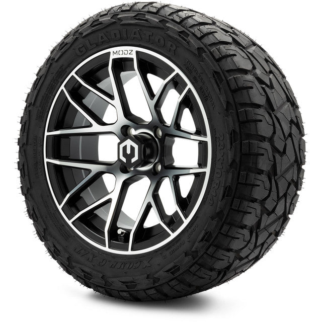 14" MODZ Matrix Machined Black - Tire and Wheel Combo