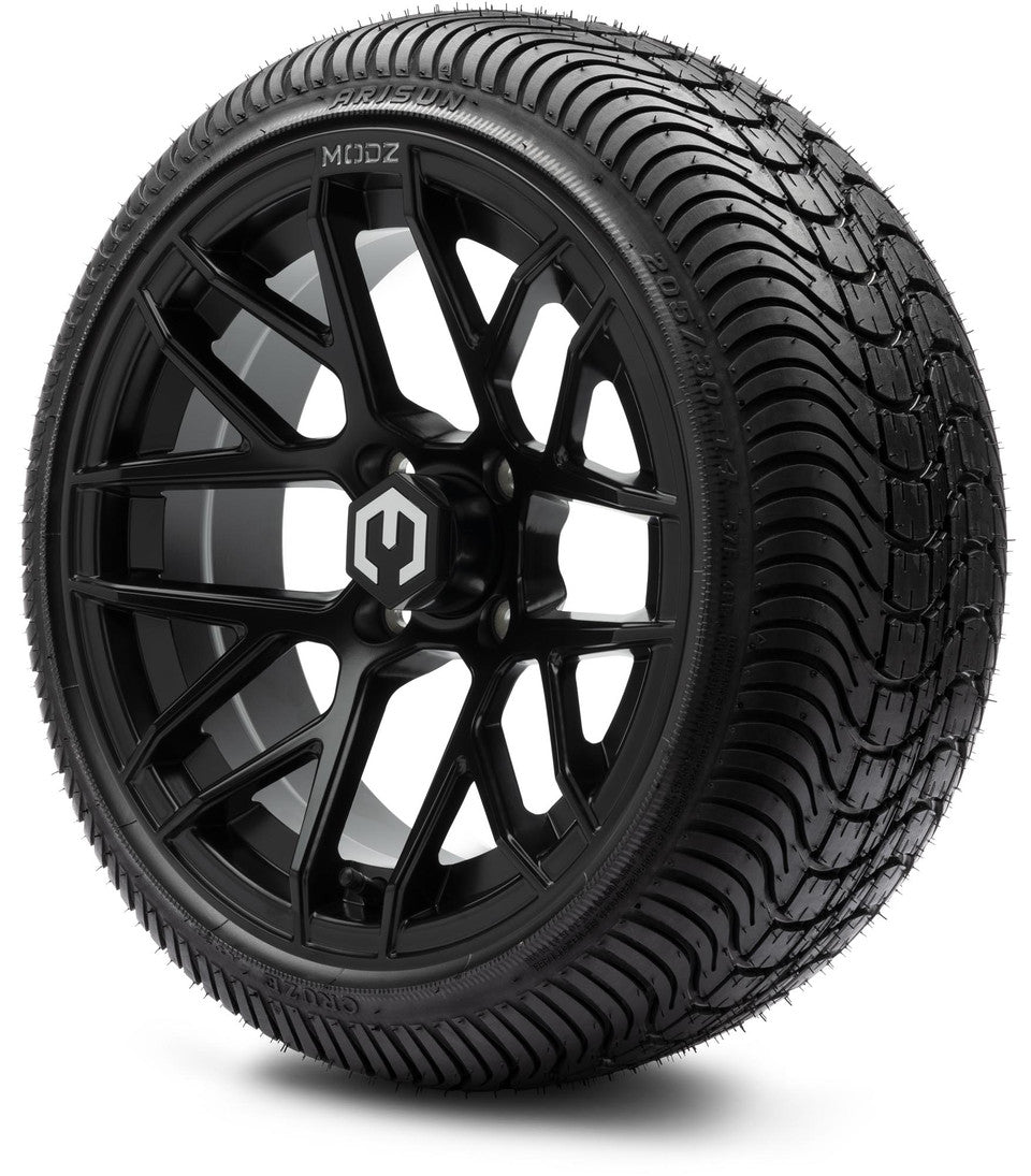 14" MODZ Matrix Matte Black - Tire and Wheel Combo