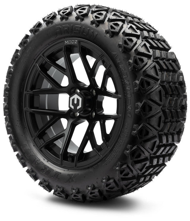 14" MODZ Matrix Matte Black - Tire and Wheel Combo