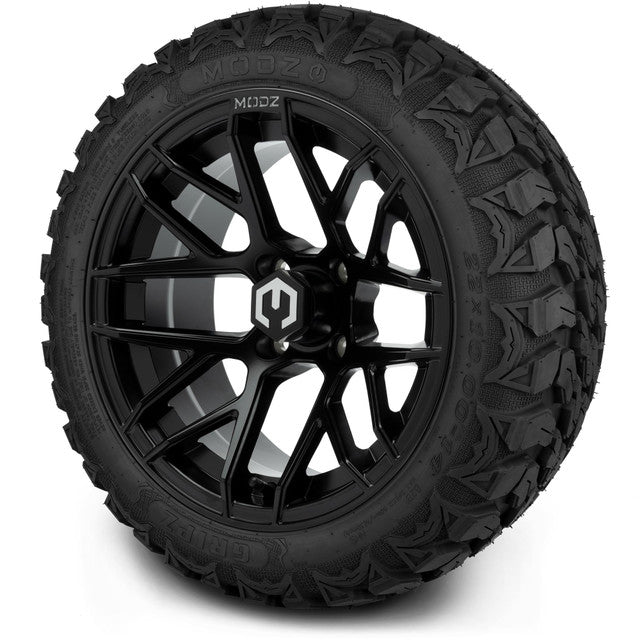 14" MODZ Matrix Matte Black - Tire and Wheel Combo