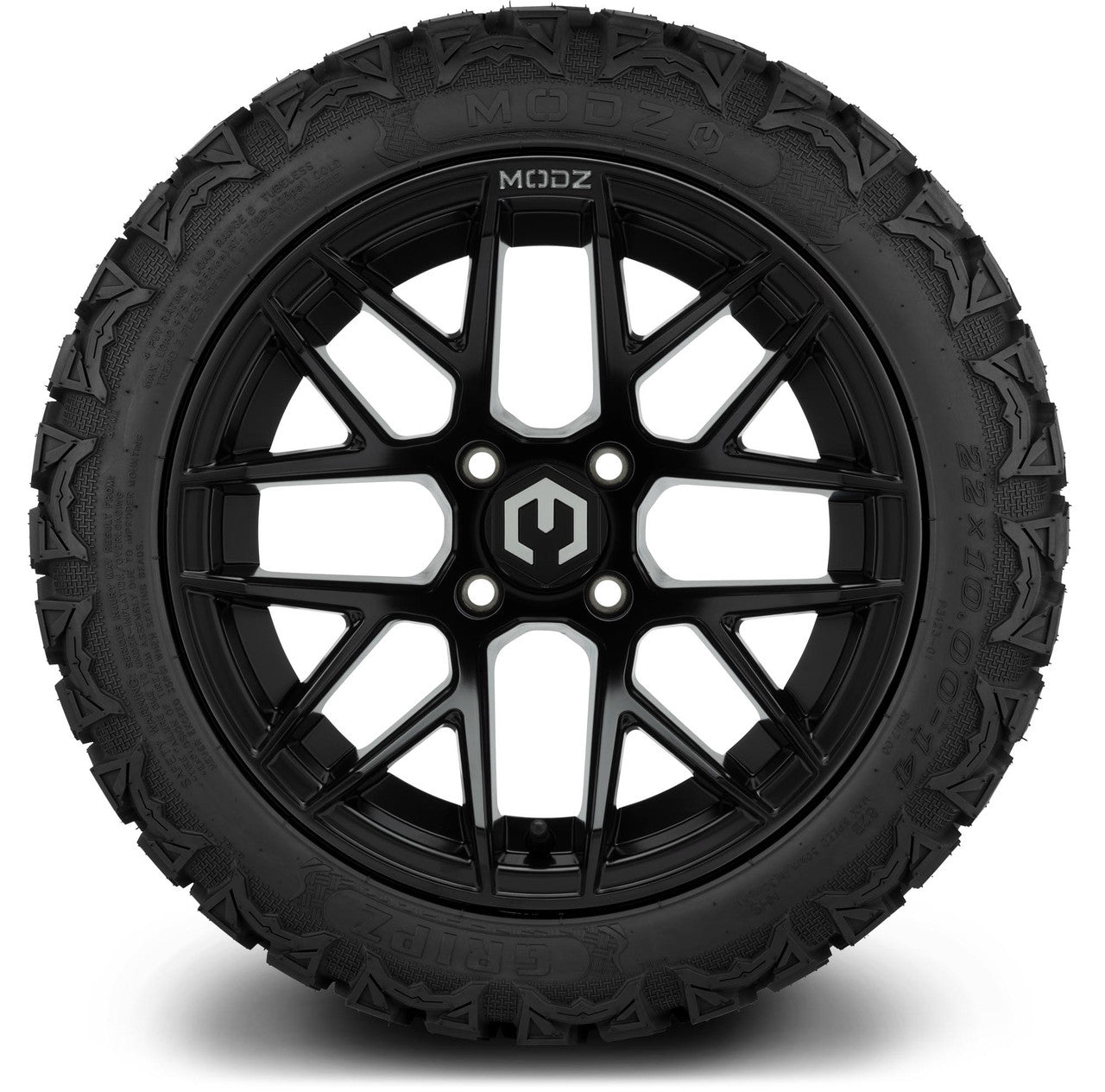 14" MODZ Matrix Matte Black - Tire and Wheel Combo