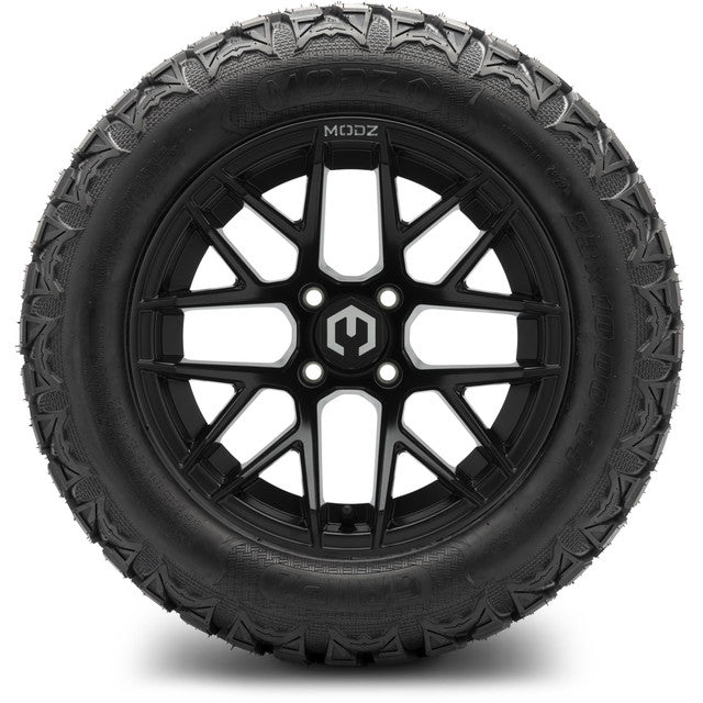 14" MODZ Matrix Matte Black - Tire and Wheel Combo