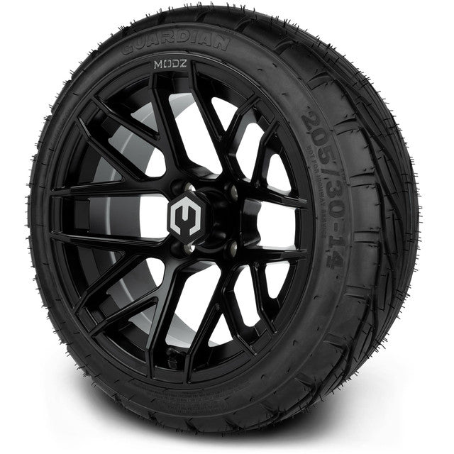 14" MODZ Matrix Matte Black - Tire and Wheel Combo