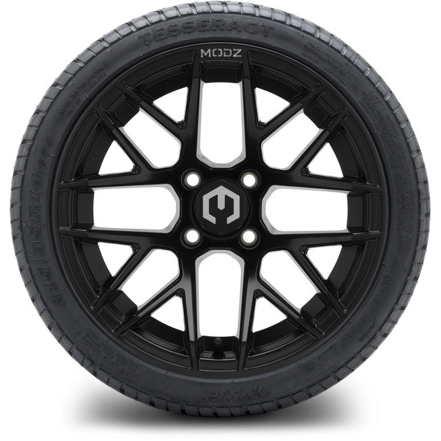 14" MODZ Matrix Matte Black - Tire and Wheel Combo