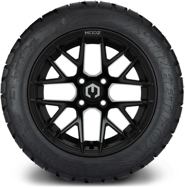 14" MODZ Matrix Matte Black - Tire and Wheel Combo