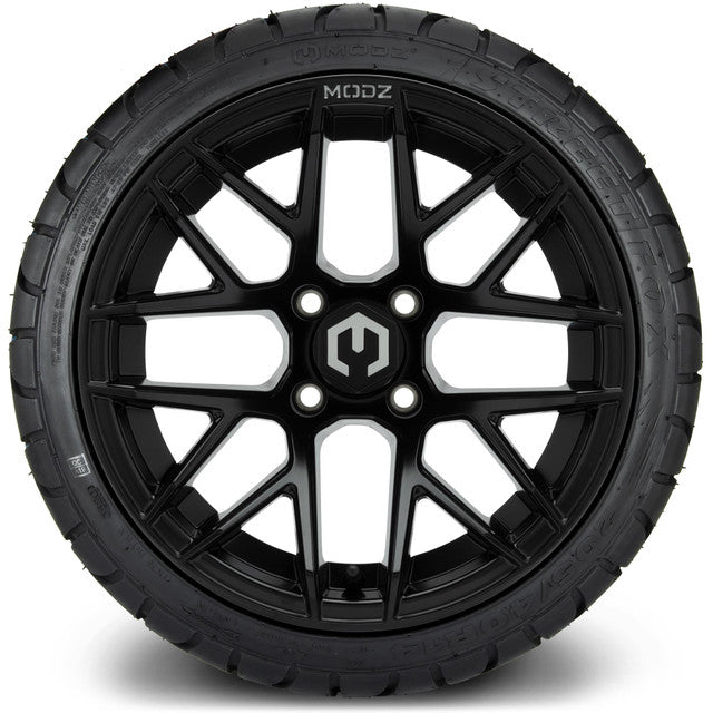 14" MODZ Matrix Matte Black - Tire and Wheel Combo