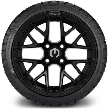 14" MODZ Matrix Matte Black - Tire and Wheel Combo