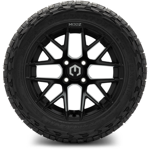 14" MODZ Matrix Matte Black - Tire and Wheel Combo