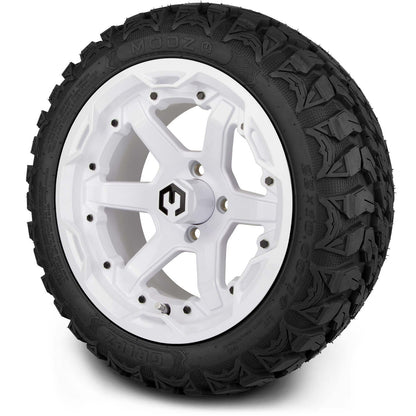 14" MODZ Gladiator Glossy White - Tire and Wheel Combo