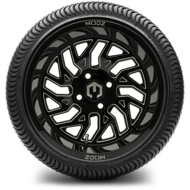 14" MODZ Carnage Glossy Black - Tire and Wheel Combo