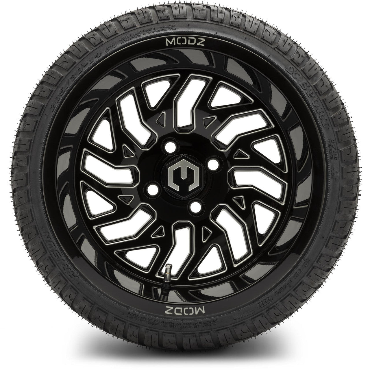 14" MODZ Carnage Glossy Black - Tire and Wheel Combo