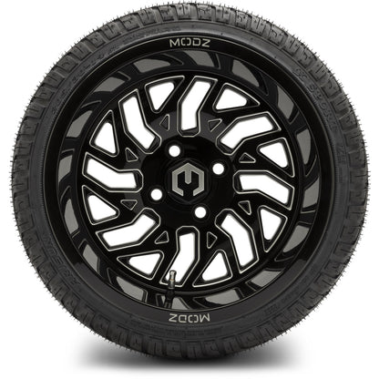 14" MODZ Carnage Glossy Black - Tire and Wheel Combo