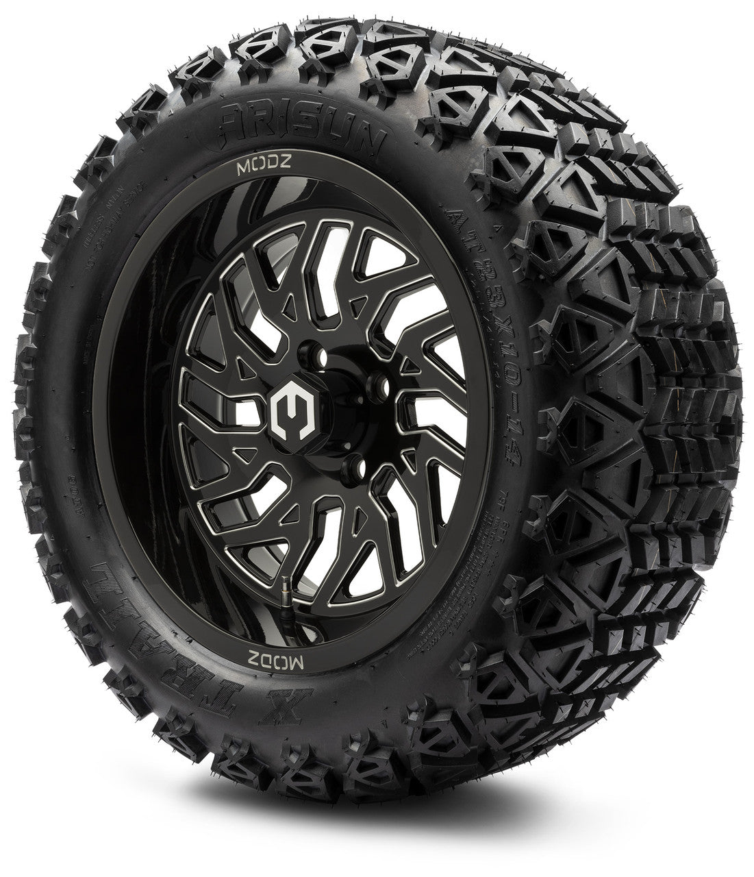 14" MODZ Carnage Glossy Black - Tire and Wheel Combo