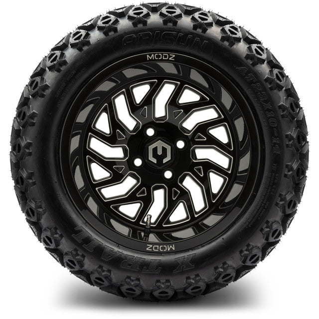 14" MODZ Carnage Glossy Black - Tire and Wheel Combo