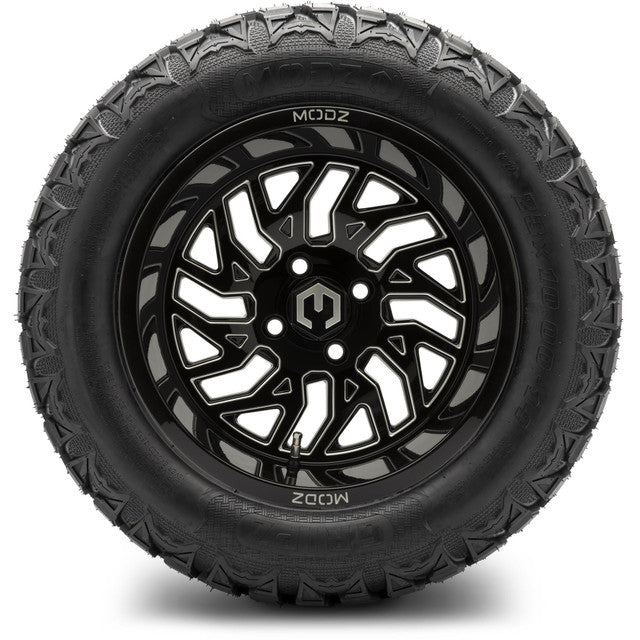 14" MODZ Carnage Glossy Black - Tire and Wheel Combo