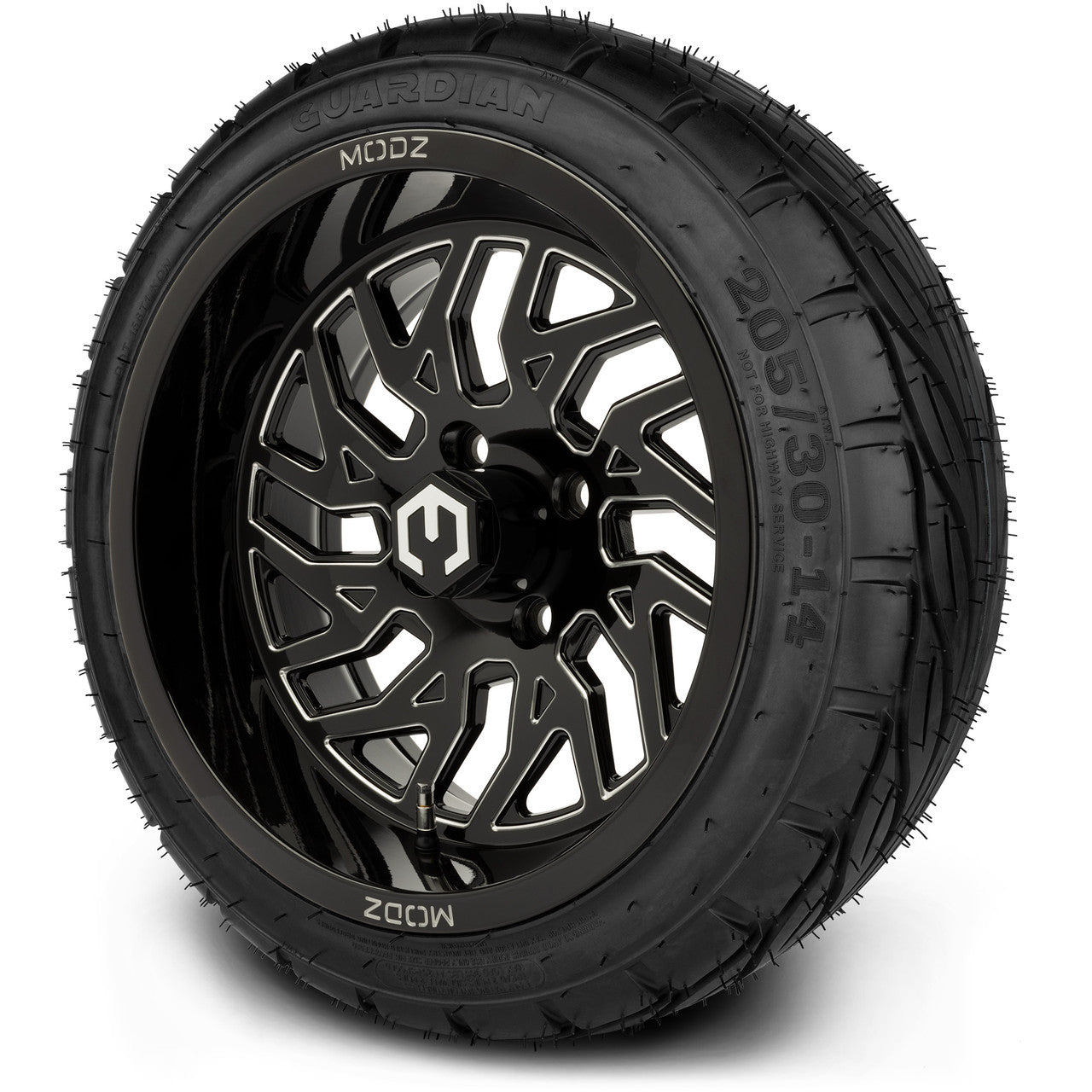 14" MODZ Carnage Glossy Black - Tire and Wheel Combo