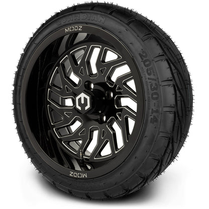 14" MODZ Carnage Glossy Black - Tire and Wheel Combo