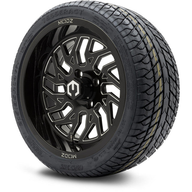 14" MODZ Carnage Glossy Black - Tire and Wheel Combo