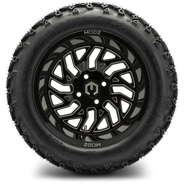 14" MODZ Carnage Glossy Black - Tire and Wheel Combo